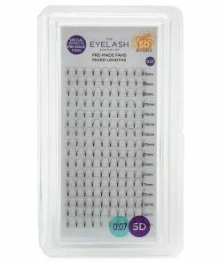 Eyelash Emporium 5D D Curls Pre-Made Fans 0.07 Mixed Lengths (9mm, 10mm, 11mm, 12mm) Best Sellers