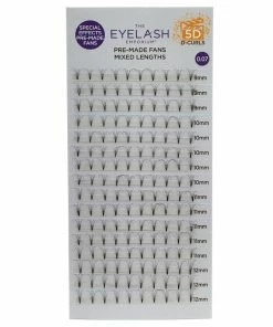 Eyelash Emporium 5D D Curls Pre-Made Fans 0.07 Mixed Lengths (9mm, 10mm, 11mm, 12mm) Best Sellers