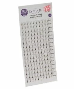 Eyelash Emporium 6D C Curls Pre-Made Fans 0.07 Mixed Lengths (9mm, 10mm, 11mm, 12mm) Best Sellers