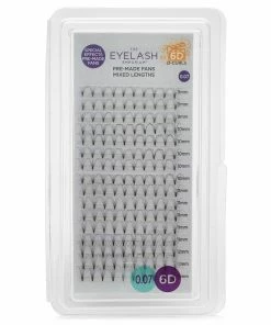 Eyelash Emporium 6D D Curls Pre-Made Fans 0.07 Mixed Lengths (9mm, 10mm, 11mm, 12mm) Best Sellers