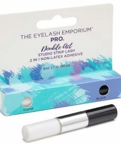 New Arrivals Eyelash Emporium Double Act Studio Strip Lash 2in1 Non-Latex Adhesive (5ml)