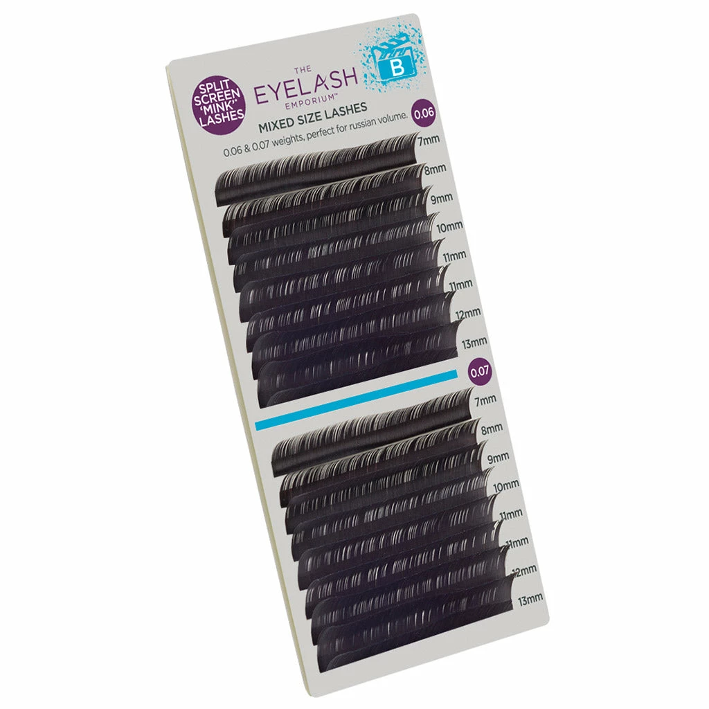 Eyelash Emporium Mink Effect B Curls 0.06 & 0.07 Mixed Lengths (7mm-13mm) 4 Eyelash Emporium Mink Effect B Curls 0.06 & 0.07 Mixed Lengths (7mm-13mm)