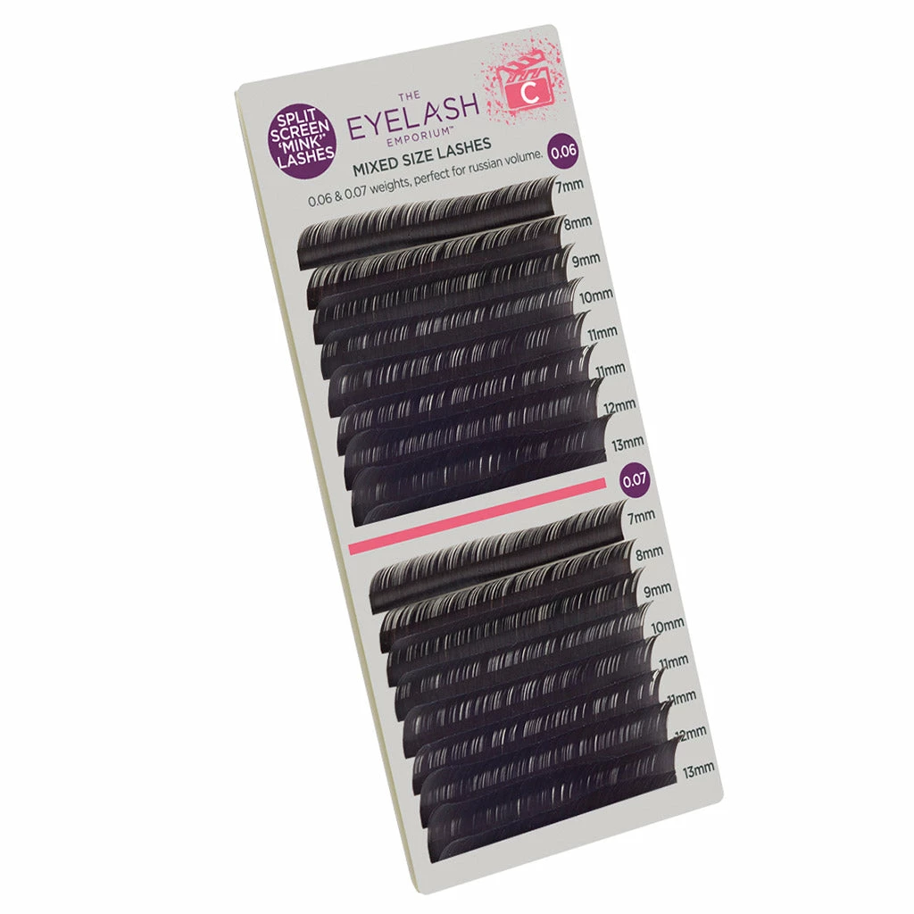 Eyelash Emporium Mink Effect C Curls 0.06 & 0.07 Mixed Lengths (7mm-13mm) Best Sellers 4 Eyelash Emporium Mink Effect C Curls 0.06 & 0.07 Mixed Lengths (7mm-13mm) Best Sellers