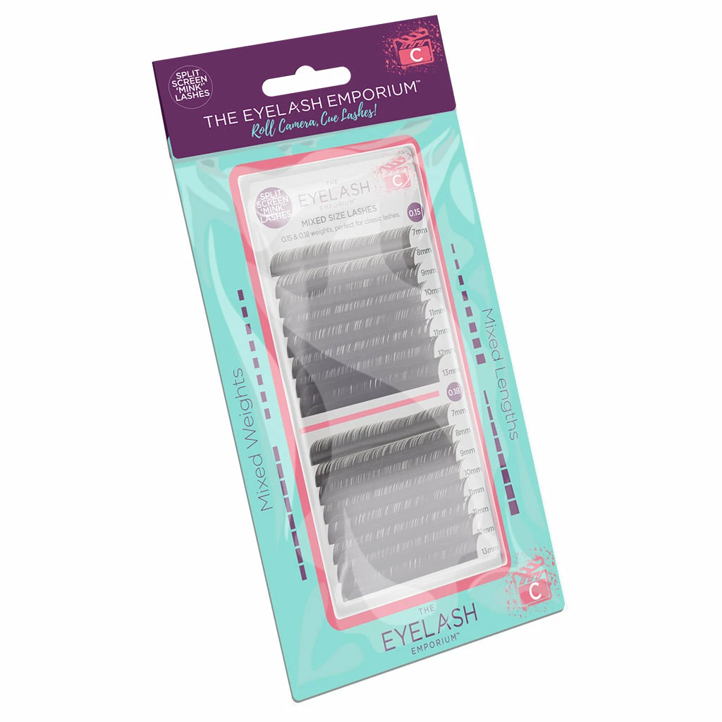 Eyelash Emporium Mink Effect C Curls 0.15 & 0.18 Mixed Lengths (7mm-13mm) 3 Eyelash Emporium Mink Effect C Curls 0.15 & 0.18 Mixed Lengths (7mm-13mm)