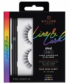 New Arrivals Eylure Line & Lash Kit Black Pride - Faux Mink Wispy
