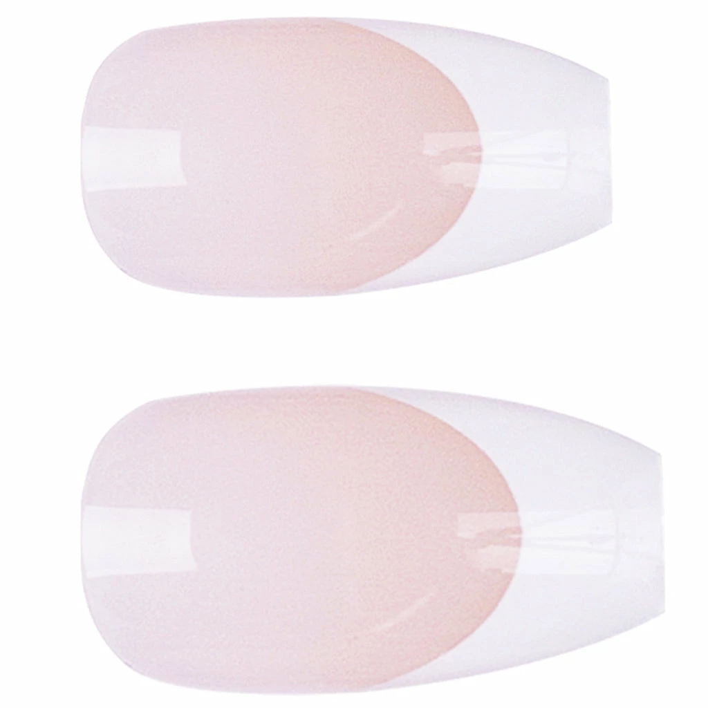 Invogue False Nails Coffin Medium Length - Classic French Natural Bare 4 Invogue False Nails Coffin Medium Length - Classic French Natural Bare