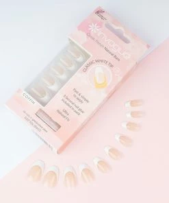 Invogue False Nails Coffin Medium Length - Classic French Natural Bare 11 Invogue False Nails Coffin Medium Length - Classic French Natural Bare