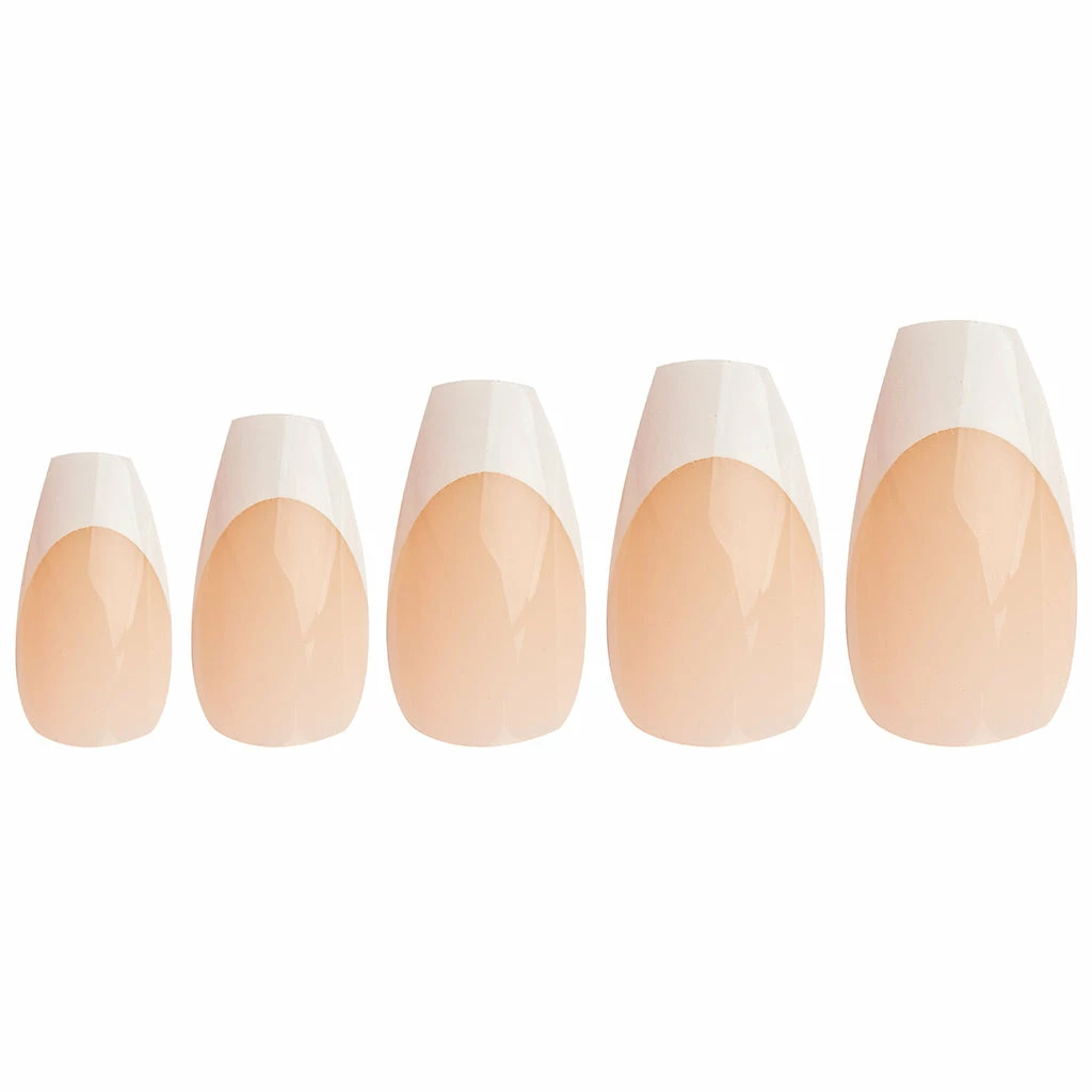 Invogue False Nails Coffin Medium Length - Classic French Natural Pink New Arrivals 4 Invogue False Nails Coffin Medium Length - Classic French Natural Pink New Arrivals