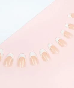 Invogue False Nails Coffin Medium Length - Classic French Natural Pink New Arrivals 10 Invogue False Nails Coffin Medium Length - Classic French Natural Pink New Arrivals