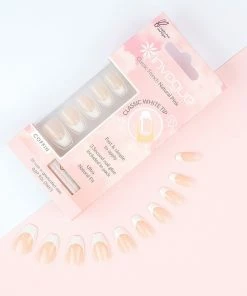 Invogue False Nails Coffin Medium Length - Classic French Natural Pink New Arrivals 11 Invogue False Nails Coffin Medium Length - Classic French Natural Pink New Arrivals