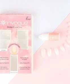New Arrivals Invogue False Nails - Full Cover Oval Nails