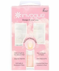 Invogue False Nails - Full Cover Square Nails New Arrivals