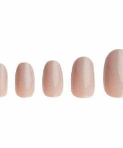 Invogue False Nails Oval Medium Length - Classic Nude