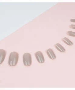 Invogue False Nails Oval Medium Length - Classic Nude