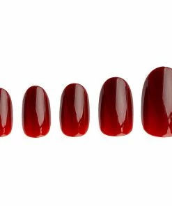 Invogue False Nails Oval Medium Length - Classic Rouge New Arrivals