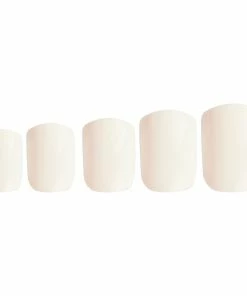 New Arrivals Invogue False Nails Square Medium Length - Classic White