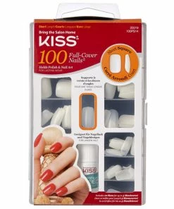 Kiss Lashes Kiss False Nails - Full Cover Short Square Nails New Arrivals