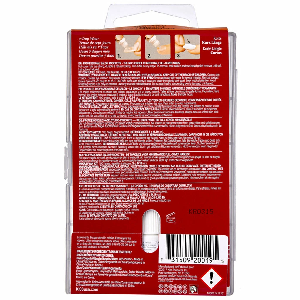 Kiss Lashes Kiss False Nails - Full Cover Short Square Nails New Arrivals 5 Kiss Lashes Kiss False Nails - Full Cover Short Square Nails New Arrivals