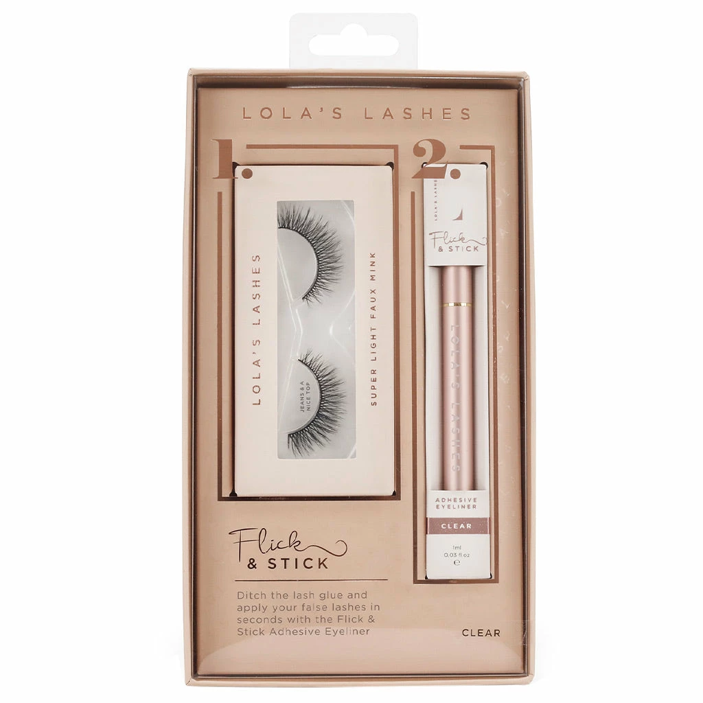 Best Sellers Lola's Lashes Flick & Stick Kit - Jeans & A Nice Top With Clear Liner 3 Best Sellers Lola's Lashes Flick & Stick Kit - Jeans & A Nice Top With Clear Liner