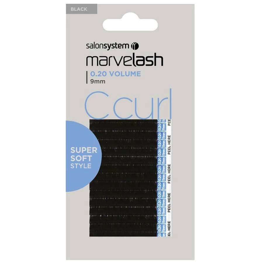 Salon System Best Sellers Marvelash C Curl Lashes 0.20 Volume Super Soft (9mm) 3 Salon System Best Sellers Marvelash C Curl Lashes 0.20 Volume Super Soft (9mm)