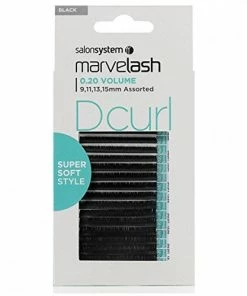 Salon System Best Sellers Marvelash D Curl Lashes 0.20 Volume Super Soft, Assorted Length (9, 11, 13, 15mm)