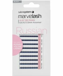 Salon System Marvelash Russian Volume Lashes 0.07 3D Fans, Assorted Length (8, 9, 10, 11, 12mm) Best Sellers