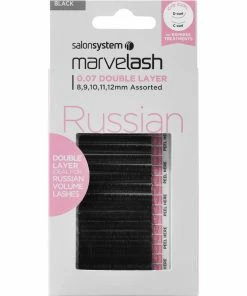 Salon System Marvelash Russian Volume Lashes 0.07 Double Layer, Assorted Length (8, 9, 10, 11, 12mm)
