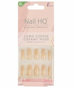 Nail HQ False Nails Long Coffin - Creamy Nude New Arrivals