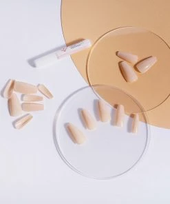 Nail HQ False Nails Long Coffin - Creamy Nude New Arrivals