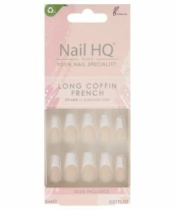New Arrivals Nail HQ False Nails Long Coffin - French