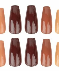 Nail HQ False Nails Long Coffin - Mixed Nudes New Arrivals