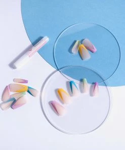 Nail HQ False Nails Long Coffin - Pastel Tips