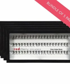 Red Cherry Lashes - Flare Under Black (BUNDLE OF 5 PACKS) Best Sellers