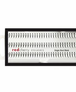 Red Cherry Lashes - Individual Single Short Black