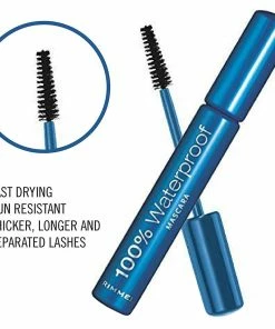 New Arrivals Rimmel 100% Waterproof Mascara 001 Black Black (8ml)