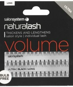 Salon System Individual Lashes BULB FREE Long Black