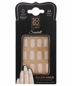 SOSU By SJ False Nails Square Medium Length - Seashell New Arrivals