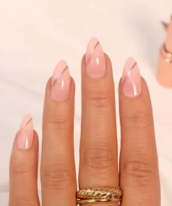 SOSU By SJ False Nails Stiletto Medium Length - Goldfinger