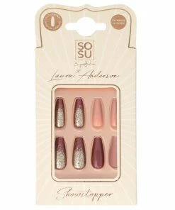 SOSU By SJ X Laura Anderson False Nails Ballerina Medium Length - Showstopper New Arrivals